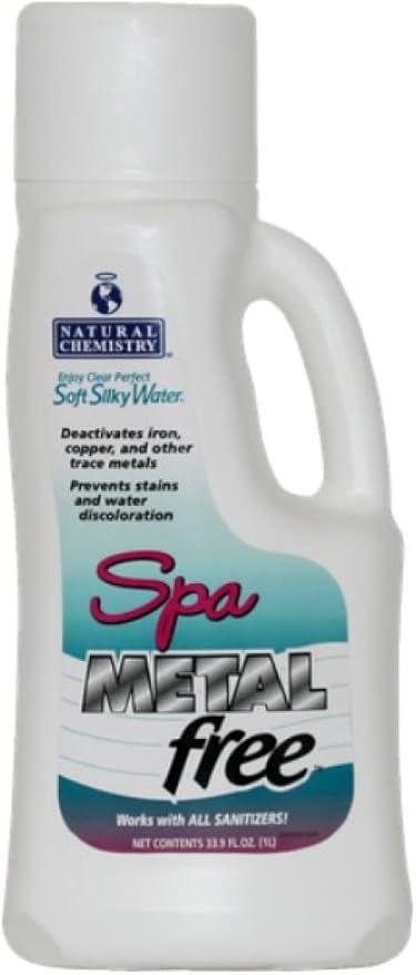 Natural Chemistry Spa Metal Free, 1 L, Single, Prevents Stains and Water Discoloration, Deactivates Iron, Copper & Other Trace Metals