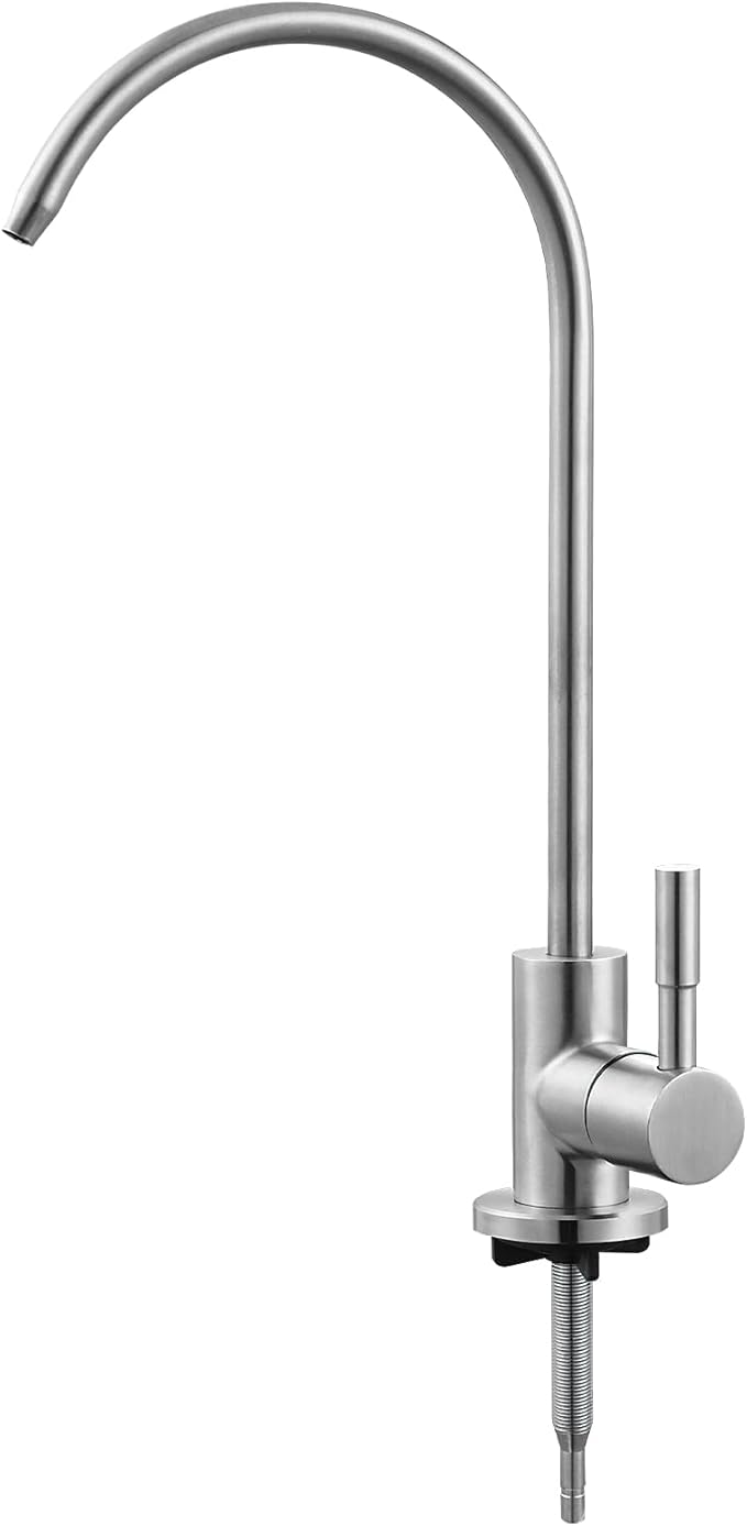 Drinking Water Faucet Brushed Nickel SUS304 Stainless Steel Kitchen Water Filter Faucet, Lead-Free Reverse Osmosis Water Faucet RO Faucets