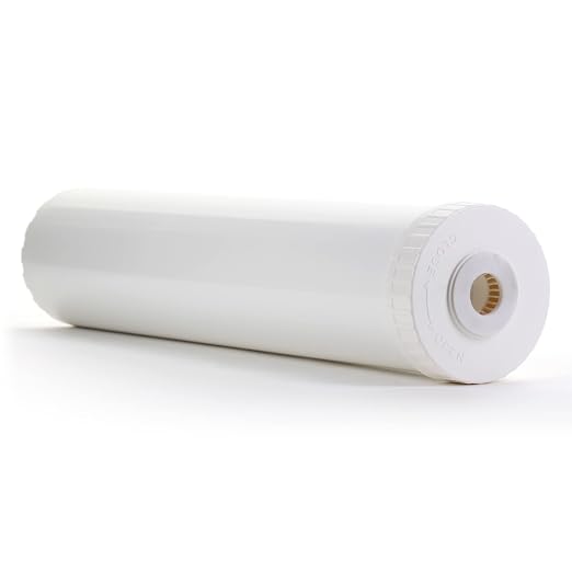 Hydronix EC-4520W White Empty Water Filter Cartridge Durable Construction For Pre Post, Fits Standard Housings 4.5 x 20