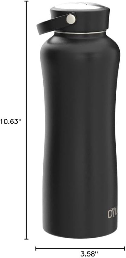 DYLN Hydrogen Water Bottle | Create Hydrating Alkaline Hydrogen-Rich Water Up to 9 pH | Vacuum Insulated Stainless Steel Water Bottle | Keeps Water Cold for 24 Hours