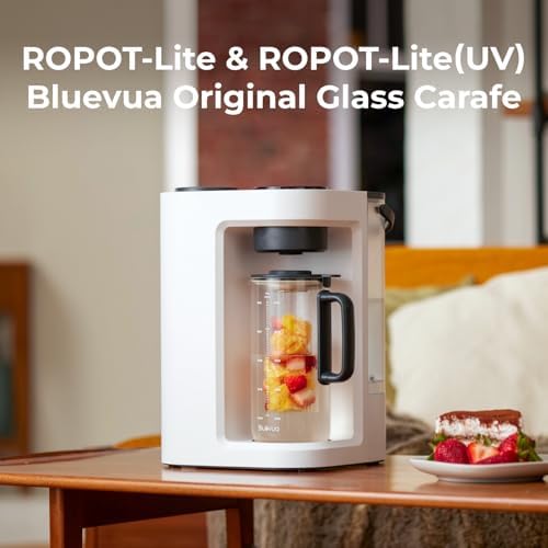 Bluevua RO100ROPOT-Lite(UV) Countertop Reverse Osmosis Water Filter System, White, with One Extra ROPOT-LITE Replacement Carafe, Bundle