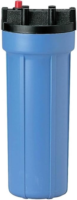 Pentair Pentek 158195 Traditional Slim Line Filter Housing, 1/2" NPT #10 Under Sink Opaque Water Filter Housing with Pressure Relief Button, 10-Inch, Blue (Pack of 12)