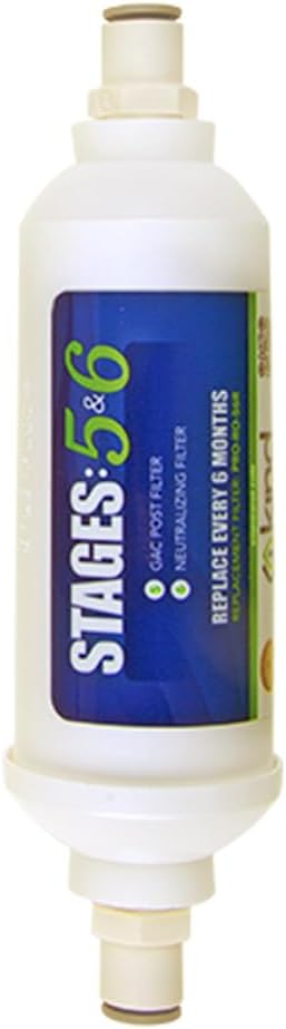 Kind Water Systems - 6-Stage Reverse Osmosis Drinking Water System Replacement Filter – Stages 5-6 - Compatible with Pelican 104851, PRO-RO-56R