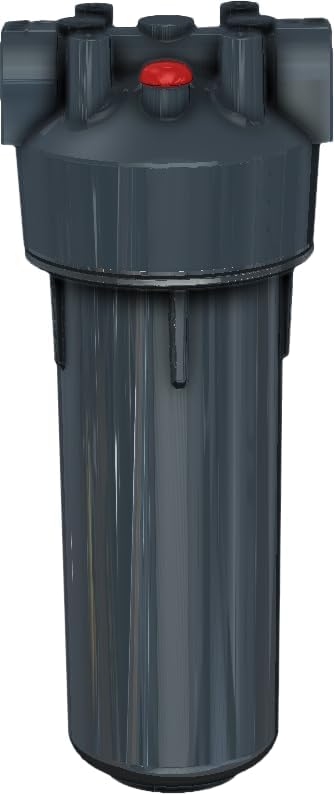 Pentair Pentek R50067 Dura-Series Standard Water Filter Housing, 3/4" NPT #10 Opaque Sump with Mounting Cap and Pressure Relief Button, 10-Inch, Slate/Slate