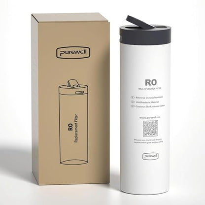 Purewell® K8680 Replacement RO Filter Cartridge，5-Stage Portable Water Filtration,Survival Gear Purification for Drinking，Team Camping，Travel