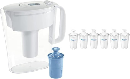 Brita Water Pitcher Bundle with Elite Filter + Standard Replacement Filters, Reduces Lead and More