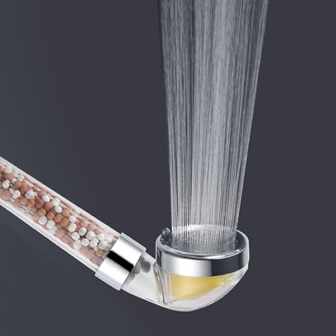 AYI Vitamin C Filtered High Pressure Handheld Shower Head with Bracket and Metal Hose Purifying Hard Water Softener Chlorine Flouride Filter Aroma Showerhead Fresh Dry Skin & Hair Loss