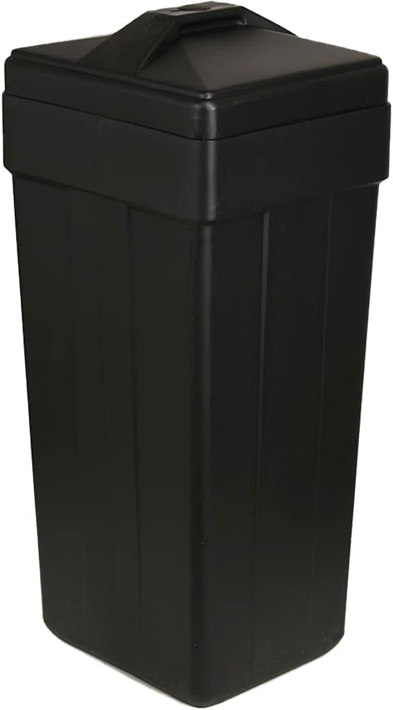 AFWFilters Water Softener Salt Tank Brine Tank with Safety Float Assembly Included, Various Sizes and colors available, Fleck Water Softener Tank Replacement (Black, 15x17x36 Inches Rectangular)