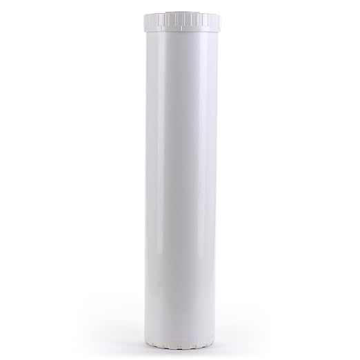 Hydronix EC-4520W White Empty Water Filter Cartridge Durable Construction For Pre Post, Fits Standard Housings 4.5 x 20