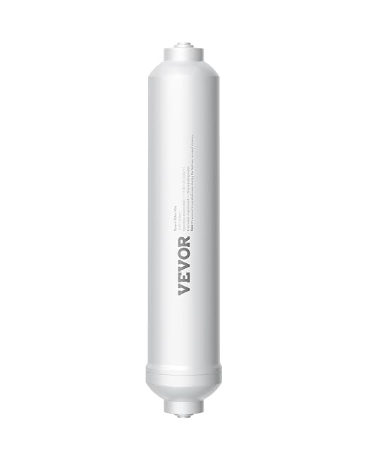 VEVOR Alkaline Water Filter, Universal Remineralization Filter, pH Balance and Restore Essential Minerals, Replace Inline Mineral Filter Fit for Undersink RO System, Water Purifier, 1/4" Quick-Connect