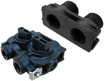 ABCwaters SS8-BLK Space Saver Fleck 5600sxt 48,000 Water Softener with Hardness Test + Install Kit, Black