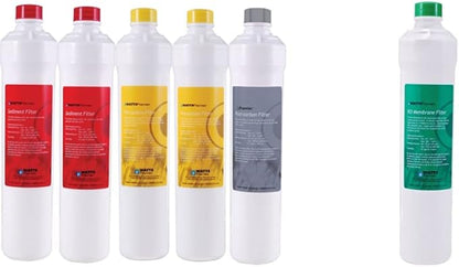 Watts Premier RO Pure Plus Reverse Osmosis Water Filter Replacement Kit (5 Pack) | Watts Premier RO Pure Reverse Osmosis Filtration System Water Filter Replacement Cartridge (1 Pack)
