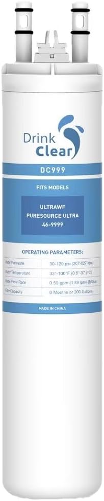 DC999 Replacement for ULTRAWF, 1 Pack | Compatible with ULTRAWF, Pure Source Ultra, Kenmore 9999, 46-9999 Water and Ice, Height 11 inches