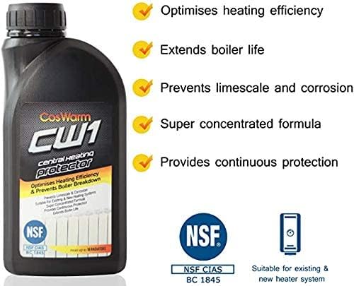 CW1 Central Heating Inhibitor & Protector | Treats Up to 18 Radiators | Boiler Water Chemicals | Prevents Rust, Corrosion & Scale in Boilers, Hot Water Systems & Hydronic Heating Systems