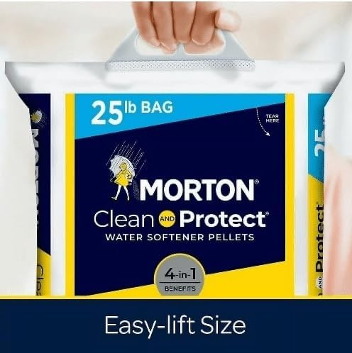 Morton Salt Water Softener Pellets, Clean & Protect, 19 Lb