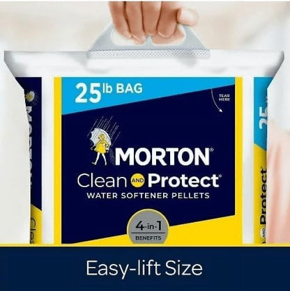 Morton Salt Water Softener Pellets, Clean & Protect, 19 Lb