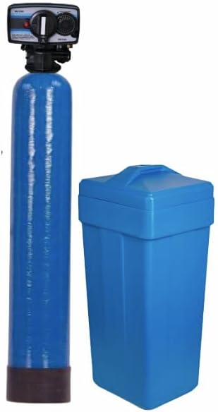 Fleck 5600 Mechanical Metered Upgraded 10% High Quality Resin 48k (48,000 grains) Whole Home Metered On Demand Water Softener (Ships loaded) (BLUE)