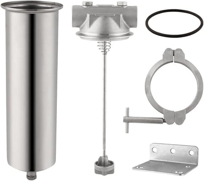 Amwater 304 Stainless Steel Filter Housing for Filter Cartridge, Water Filter Housing for Whole House Water Purification of Stainless Steel 304 (10" C Housing-1 NPT)