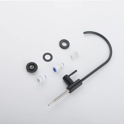 Matte Black Drinking Water Purifier Faucet, Sus304 Stainless Steel Beverage Faucet for Kitchen Under Sink Water Reverse Osmosis Filter System With 1/2" 1/4" 3/8" Tube