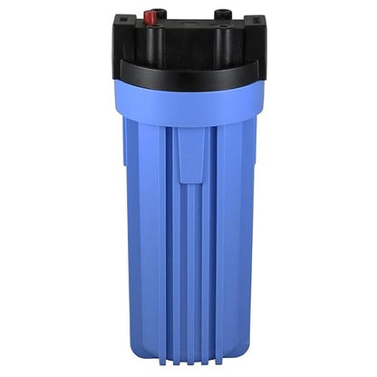 Pentair Pentek 150067 Traditional Standard Filter Housing, 3/4" NPT 10 Opaque Water Filter Housing with Cap and Pressure Relief Button, 10-Inch, Black/Blue