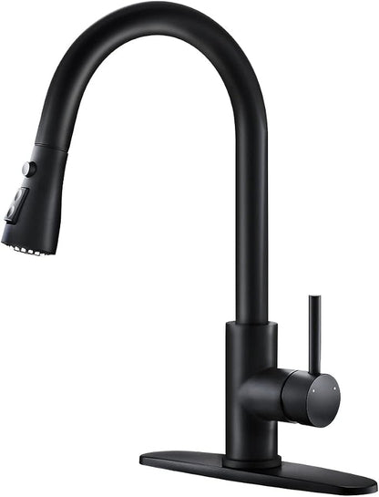Black Kitchen Faucets with Pull Down Sprayer Kitchen Sink Faucet with Pull Out Sprayer Single Hole Deck Mount Single Handle Stainless Steel Grifos De Cocina 866068R