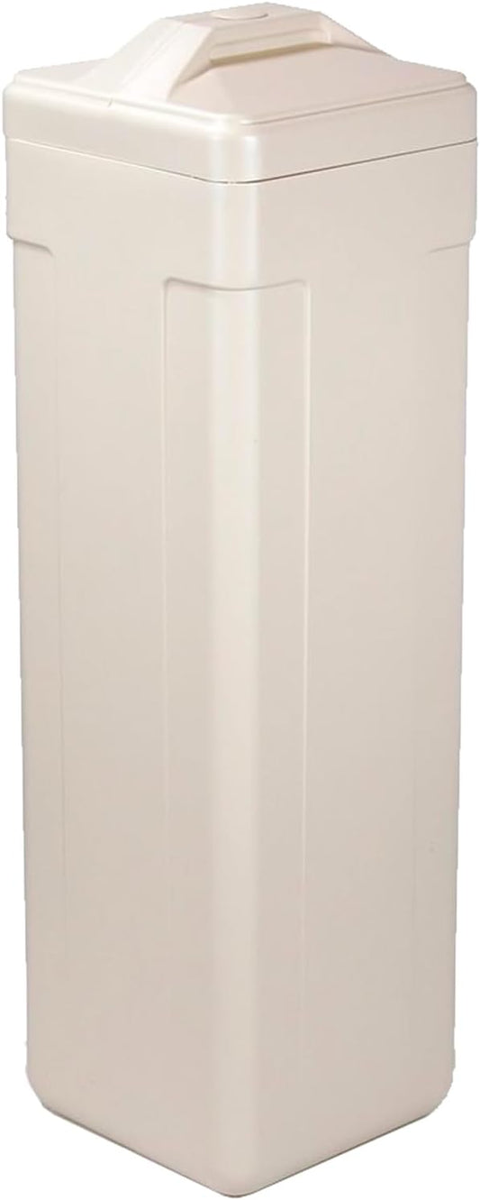 AFWFilters Water Softener Salt Tank Brine Tank with Safety Float Assembly Included, Various Sizes and colors available, Fleck Water Softener Tank Replacement (Almond, 11x11x38 Inches Square)