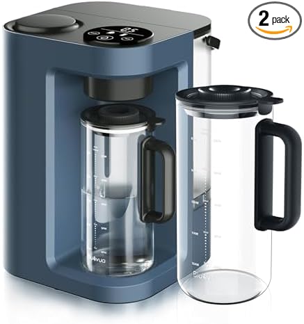 Bluevua RO100ROPOT-LITE Countertop Reverse Osmosis Water Filter System, Blue, with One Extra ROPOT-LITE Replacement Carafe, Bundle