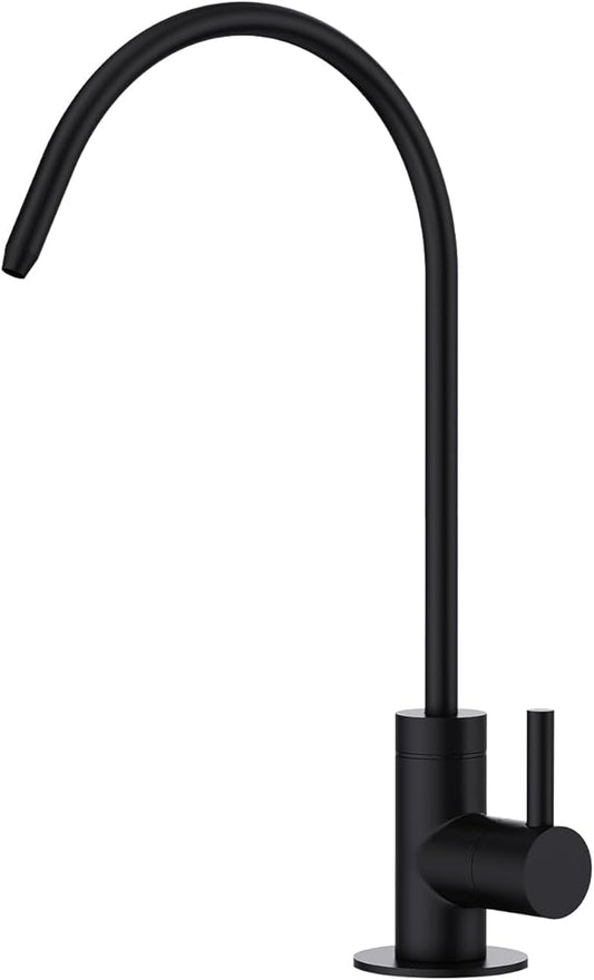 GIMILI Matte Black Drinking Water Faucet for Kitchen Sink, Kitchen Water Filter Faucet Stainless Steel for Reverse Osmosis or Water Filtration System Beverage Non-Air Gap RO Faucet