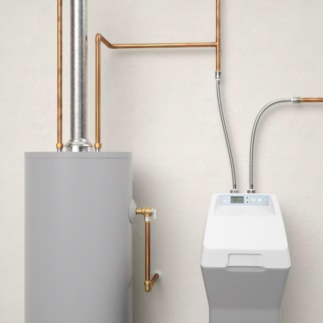 SharkBite Max 3/4 Inch x 1 Inch FIP x 24 Inch Stainless Steel Braided Flexible Water Softener Connector, Push to Connect Brass Plumbing Fitting, PEX Pipe, Copper, CPVC, PE-RT, HDPE, UR3086FX24