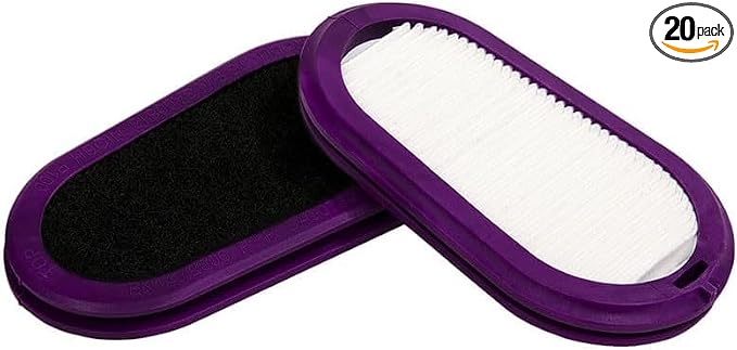 GVS SPR450 Elipse Replacement Nuisance Odor Filters, Purple, Both Small/Medium and Medium/Large, P100 Filters (Pack of 10)