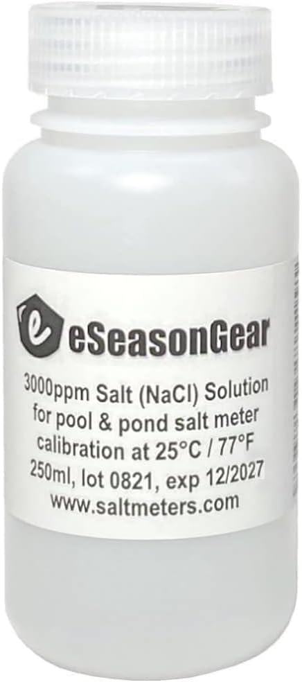 3000 PPM Solution, 230 ml, for SALT-3000 SALT-3050 Salt Meter Tester Calibration.
