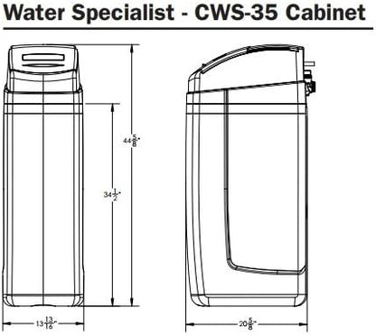 Space Saver Fleck 5600 SXT Metered Cabinet Water Softener