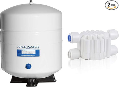 Tank-4 4 Gallon Residential Pre-Pressurized Reverse Osmosis Water Storage Tank & Auto Shut Off Valve Replacement Part (ASO)
