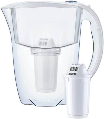 AQUAPHOR Prestige Fridge Water Filter Jug, Includes 1x A5 350litre Cartridge to Reduce Limescale, Chlorine & Heavy Metals, Plastic, Volume 2.8 L, White