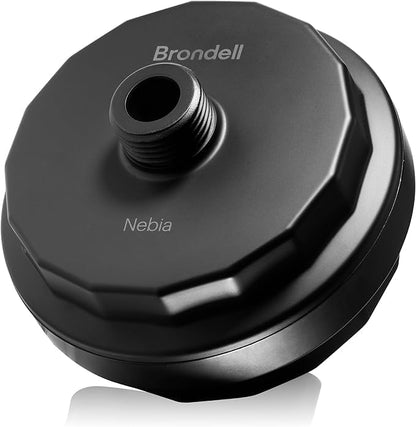 Brondell Shower Filter VivaSpring, Compact Matte Black – High Output, 100% High-Purity KDF Filtration, With FF-30 Filter Cartridge, Filtered Shower Water for Healthier Skin & Hair