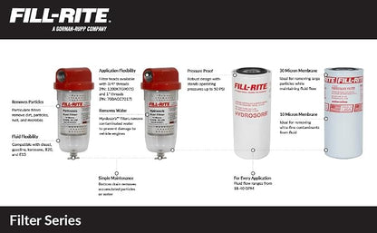 Fill-Rite F1810PM0 3/4" 18 GPM (68 LPM) 10 Micron Particulate Spin-On Fuel Filter