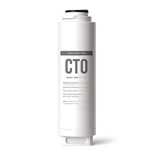 TOVASTY Under Sink Water Filter, CTO Filter for 3-Stage Ultra-Filtration Water System