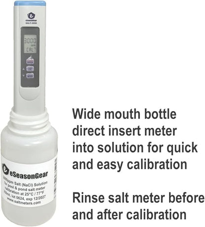 3000 PPM Solution, 230 ml, for SALT-3000 SALT-3050 Salt Meter Tester Calibration.