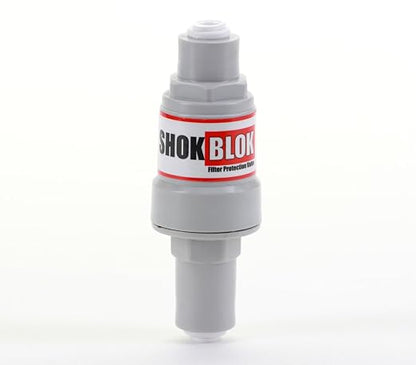 Shok Blok SB-FPV-125 Water Filter Pressure Regulator Protection Valve for RO & Filter Systems - 1/4" QC Ports, 125 PSI