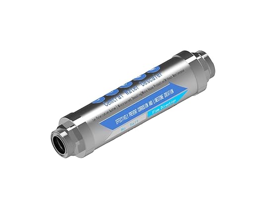 Whole House Water Descaler 3/4” NPT – Hard Water Scale Inhibitor, No Salt Physical Water Conditioner for Main Water Line, Maintenance-Free, Helps Reduce Limescale in Pipes & Appliances