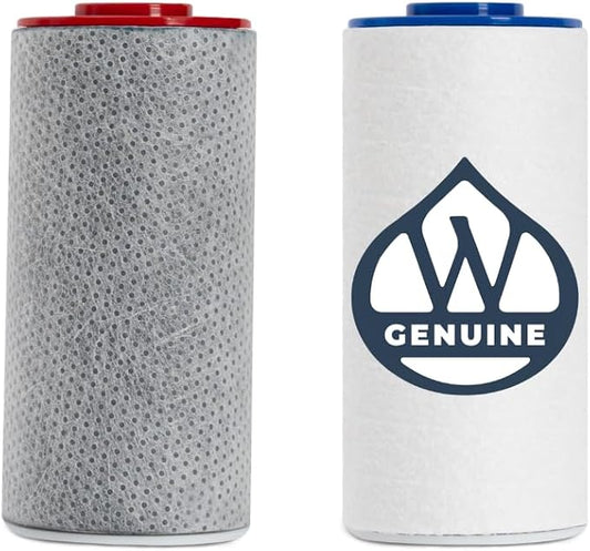 Weddell Duo Shower Filter Replacement Cartridges Full Set - NSF Certified Shower Filter, Removes Chlorine, PFAS, & Particulates, Clinically Tested For Healthier Skin & Hair (1+1)