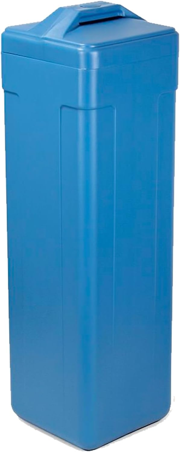 AFWFilters Water Softener Salt Tank Brine Tank with Safety Float Assembly Included, Various Sizes and colors available, Fleck Water Softener Tank Replacement (Blue, 11x11x38 Inches Square)