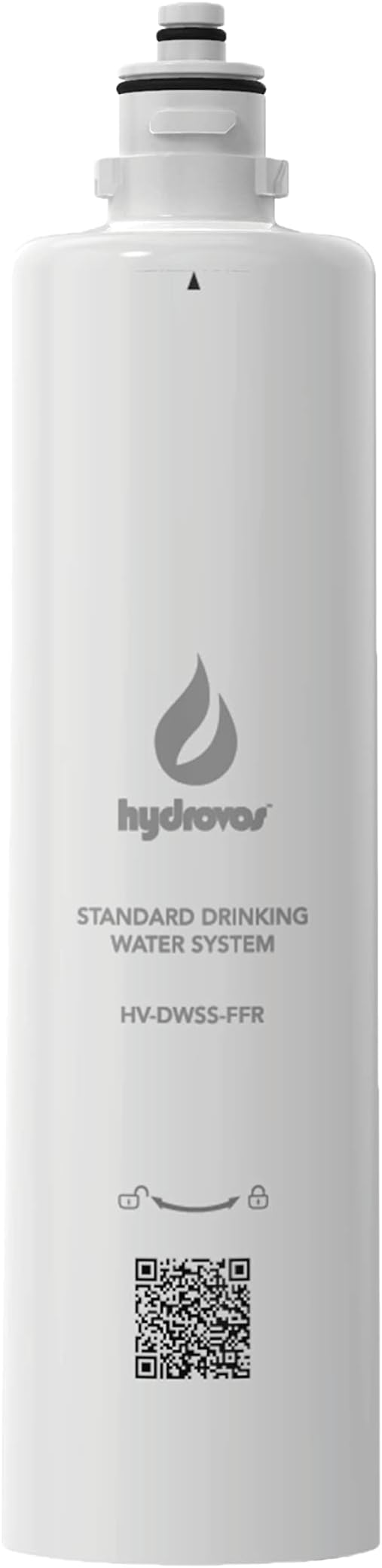 HYDROVOS Standard Under Sink Replacement Water Filter, IAPMO Certified Reduces Microplastics, Cysts, Sediment, Chlorine, Improves Taste & Odor, 2 GPM Fast Flow, Fits DWSP/DWSS Water Filter Systems