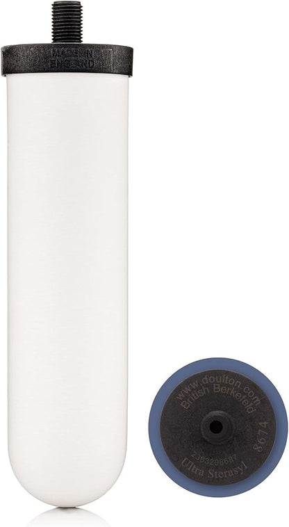 British Berkefeld 7" Ultra Sterasyl Ceramic Gravity Filter Cartridge, 1 Pack, Reduces Contaminants, Suitable For All Gravity Cans, Improves Taste & Odour, NSF Certified Candle Element | Reduces Contaminants, Suitable for All Gravity Systems, Improves T...