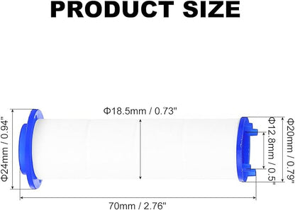 uxcell 12 Pcs Shower Head Filter 2.8 Inch PP Cotton Filter Cartridge Replacement High-Pressure Handheld Fan Shower Jet Sets