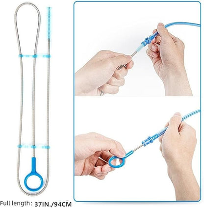 4PCS Hydration Bladder Cleaning Kit, Water Bladders Cleaner Set with Flexible Long Brush for Hose, Small Bite Valve Brush, Big Brush, Drying Collapsible Bladder Frame, Carrying Pouch