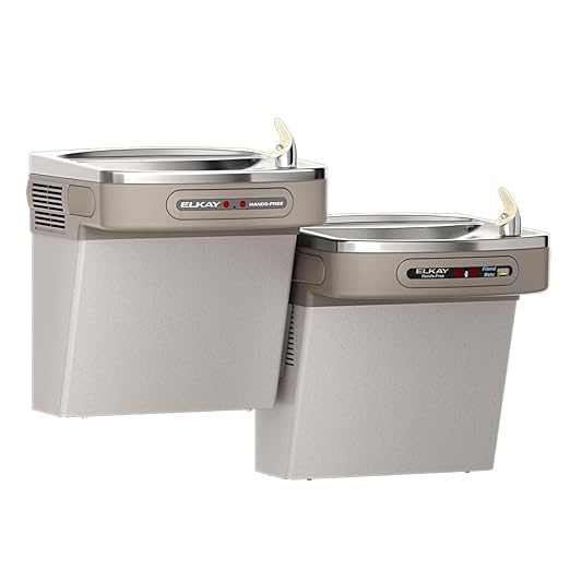 Elkay Wall Mount ADA Cooler Filtered Non-refrigerated Light Gray Granite