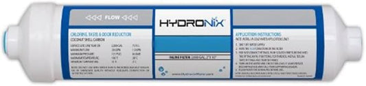 Hydronix ISF-10 Inline Sediment Water Filter for Pre Filtration, 2" x 10", 1/4" NPT Ports