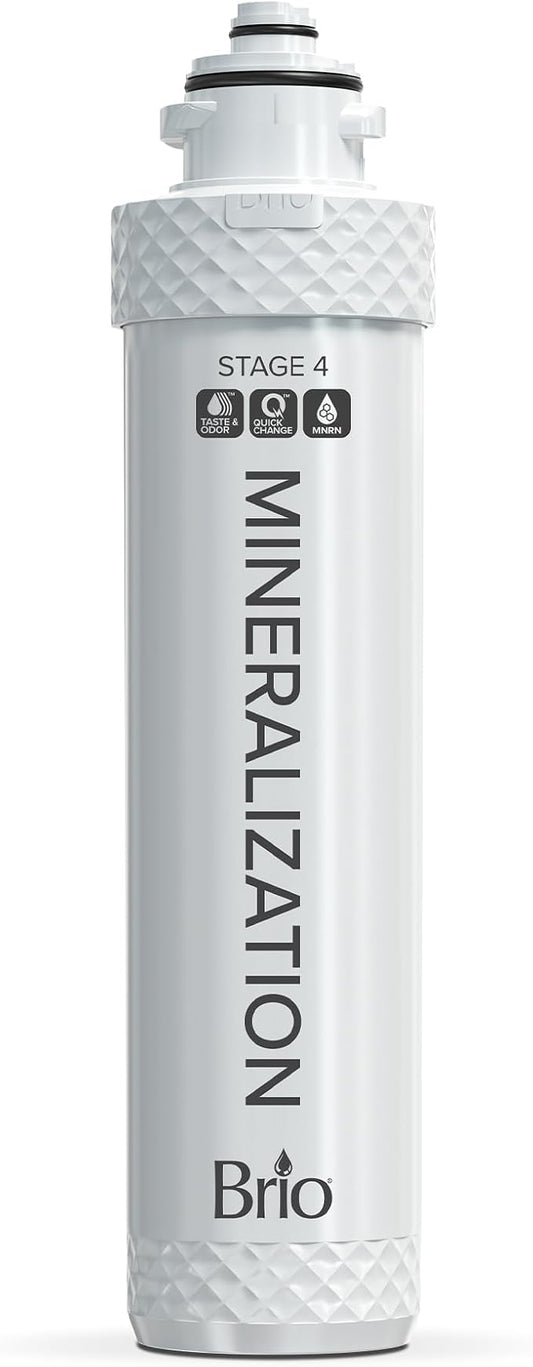 Brio Stage 4 Mineralization Filter, Restores Essential Minerals to RO-Purified Water, Mineralizing Alternative to Brio Stage 4 Post Carbon Filter