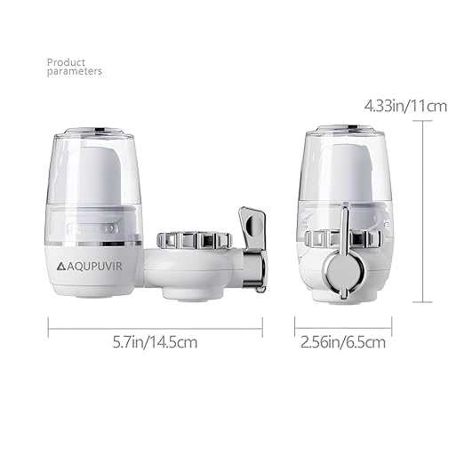 Sink Water Filter System for Kitchen Faucet | Reduces Lead, Chlorine, Bad Taste & Odor | High Capacity 320 Gallons | Easy Install with View Window | Drinking Water Purifier